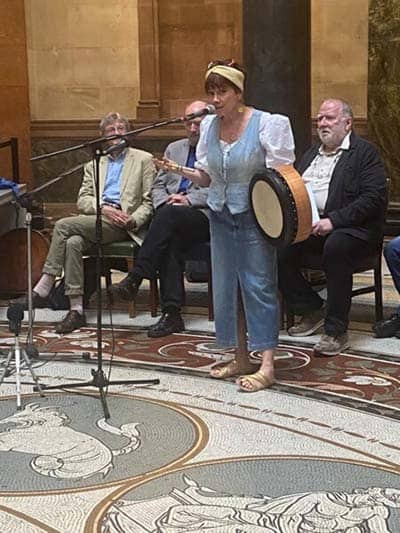 Cathy Jordan speaks and sings